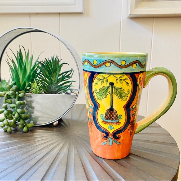 talavera Other - TALAVERA Mexican TALL mug decor pottery cup ornate